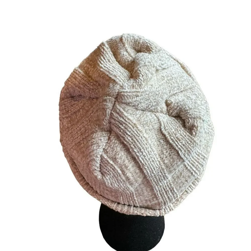 Eddie Bauer Beige Unisex Acrylic Beanie and Scarf Set One Size 2 Piece